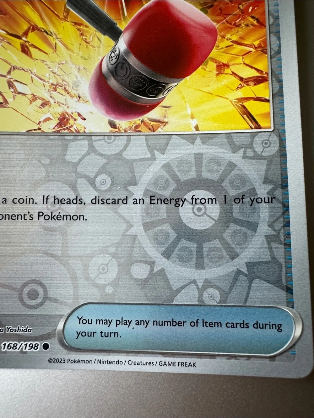 Crushing Hammer Pokémon Trainer Card (168/198)